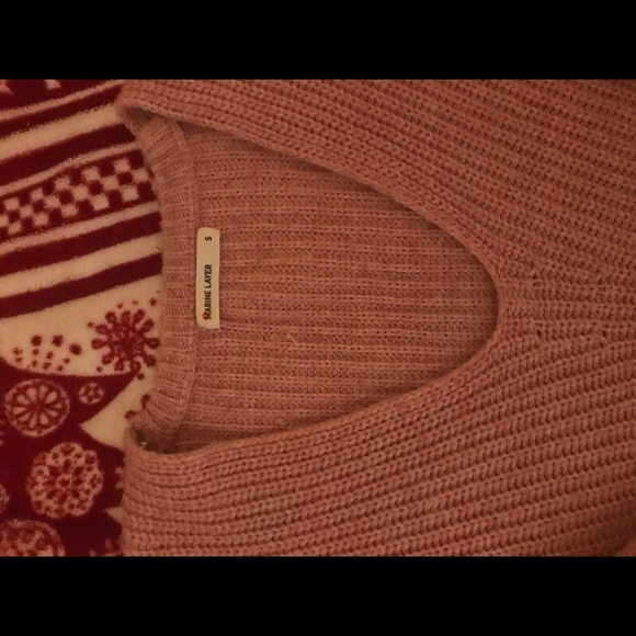 Marine Layer Pink V-neck sweater - Picture 3 of 3